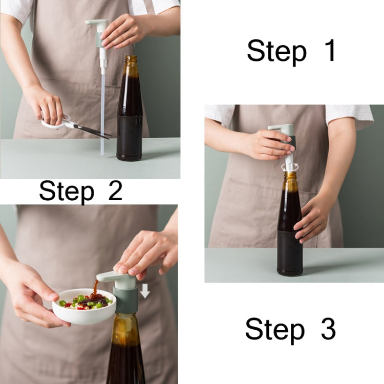 Oyster Sauce Bottle Nozzle Pump Head Household Fuel Bottle Squeezer, Specification: Large (Blue)