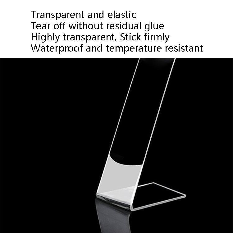 1x30x3000mm Transparent Double-Sided Adhesive Nanotic Tape Water Washing Non-Trace Tape
