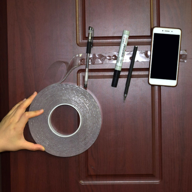 1x30x3000mm Transparent Double-Sided Adhesive Nanotic Tape Water Washing Non-Trace Tape