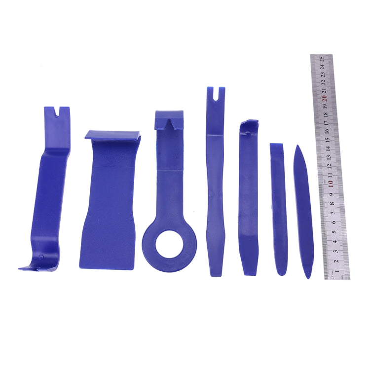 7 PCS Car Audio Conversion Tool DVD Audio Door Panel Disassembly Instrument Panel Disassemble Set Tool(Blue)