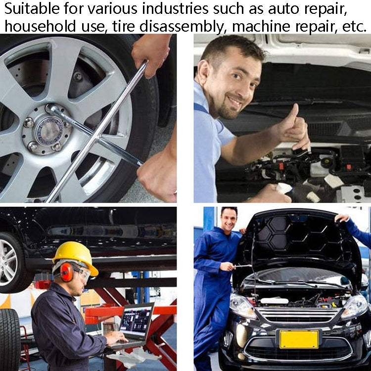350mm Folding Cross Sleeve Car Tire Wrench, Specification: 17/19/21/23mm