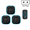 CACAZI V028F 1 For 3 Wireless Music Doorbell without Battery, Plug:EU Plug(Black)
