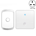 CACAZI FA50 1 For 1 Push-button Self-generating Wireless Doorbell, Plug:UK Plug(White)