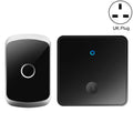 CACAZI FA50 1 For 1 Push-button Self-generating Wireless Doorbell, Plug:UK Plug(Black)