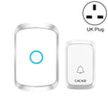 CACAZI A50 1 For 1 Wireless Music Doorbell without Battery, Plug:UK Plug(White)