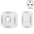 CACAZI A58 1 For 1 Smart Wireless Doorbell without Battery, Plug:UK Plug(Silver)