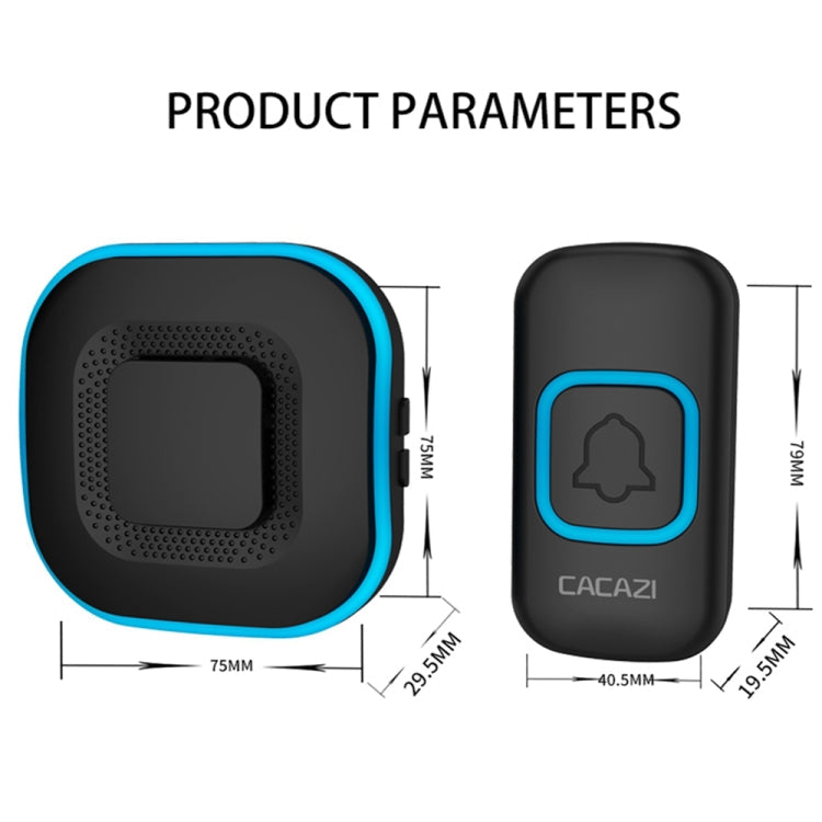 CACAZI V028F Wireless Music Doorbell without Battery, Plug:US Plug(White)