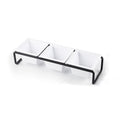 Stainless Steel Bar Plastic Fruit Plate Rack, without Fruit Dish, Grid Number:3 Grids(A Type)
