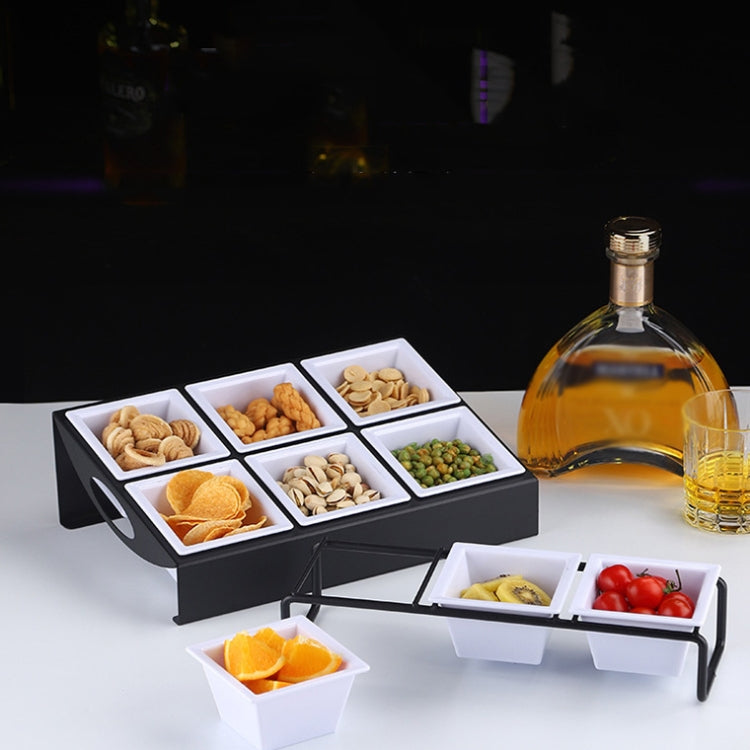 Stainless Steel Bar Plastic Fruit Plate Rack, without Fruit Dish, Grid Number:3 Grids(A Type)