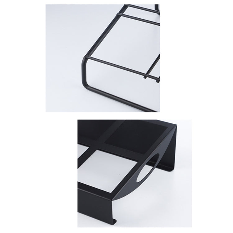 Stainless Steel Bar Plastic Fruit Plate Rack, without Fruit Dish, Grid Number:3 Grids(A Type)
