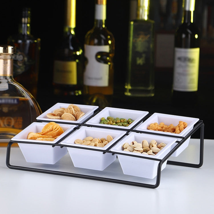 Stainless Steel Bar Plastic Fruit Plate Rack, without Fruit Dish, Grid Number:3 Grids(A Type)