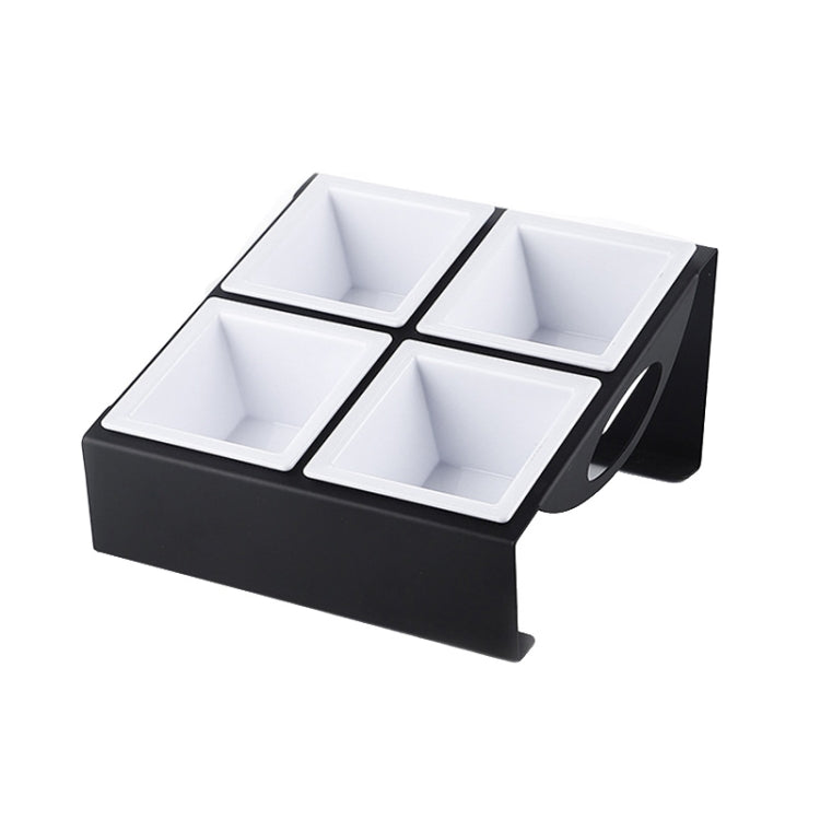 Stainless Steel Bar Plastic Fruit Plate Rack, without Fruit Dish, Grid Number:4 Grids(B Type)