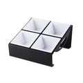 Stainless Steel Bar Plastic Fruit Plate Rack, without Fruit Dish, Grid Number:4 Grids(B Type)