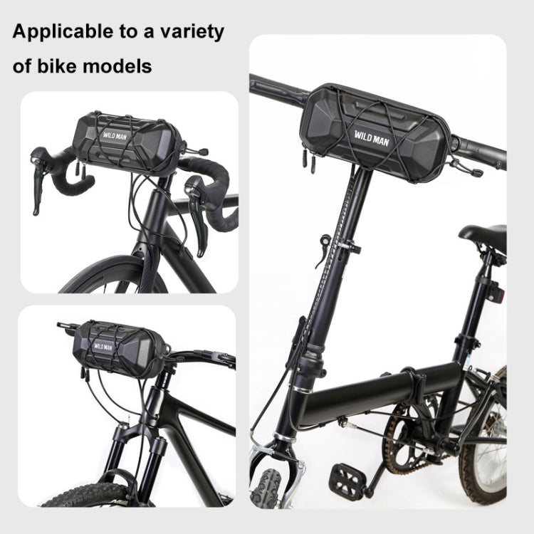 WILD MAN XT17 2L Bicycle EVA Hard Shell Front Bag Outdoor Cycling Handlebar Bag(Black)