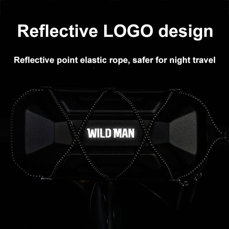 WILD MAN XT17 2L Bicycle EVA Hard Shell Front Bag Outdoor Cycling Handlebar Bag(Black)