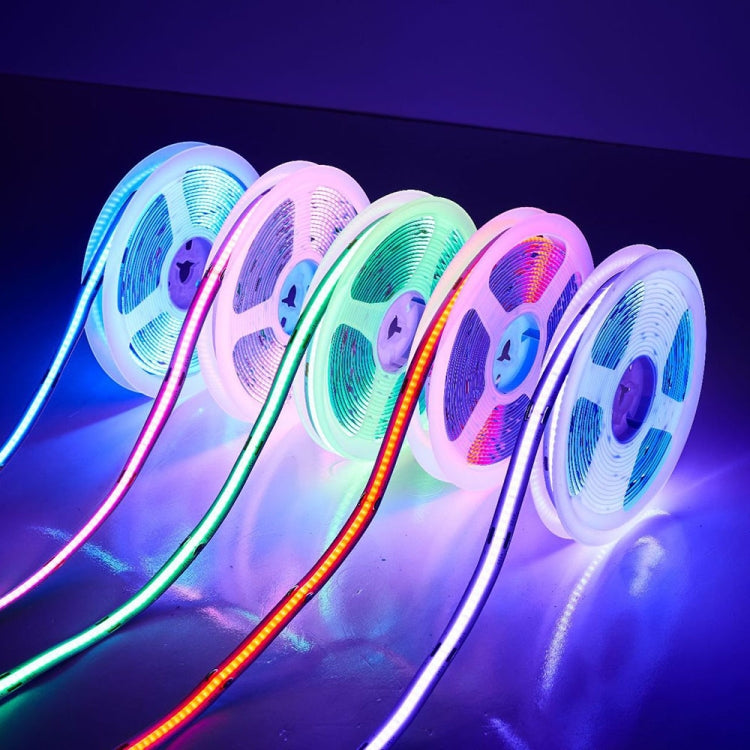 1m 24V 320 Beads 12W 8mm Wide COB Adhesive Decorative LED Light Strip, Style: Green(Color Monochromatic)
