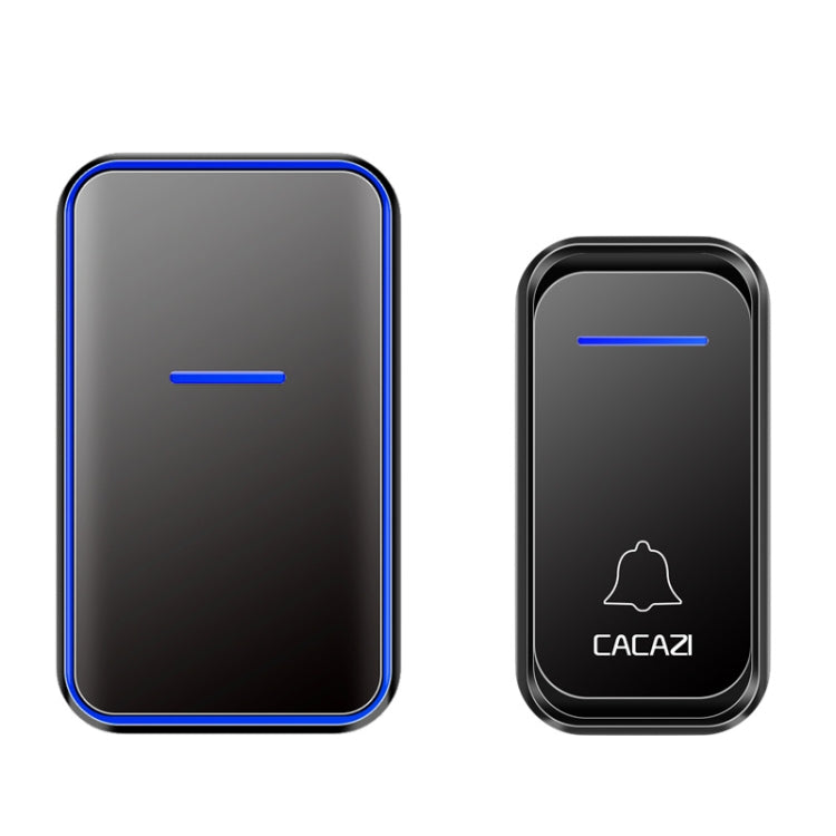 CACAZI Home Smart Digital Wireless Doorbell Remote Electronic Doorbell Elderly Pager, Style: US Plug(Black)