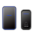 CACAZI Home Smart Digital Wireless Doorbell Remote Electronic Doorbell Elderly Pager, Style: EU Plug(Black)