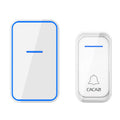 CACAZI Home Smart Digital Wireless Doorbell Remote Electronic Doorbell Elderly Pager, Style: UK Plug(White)