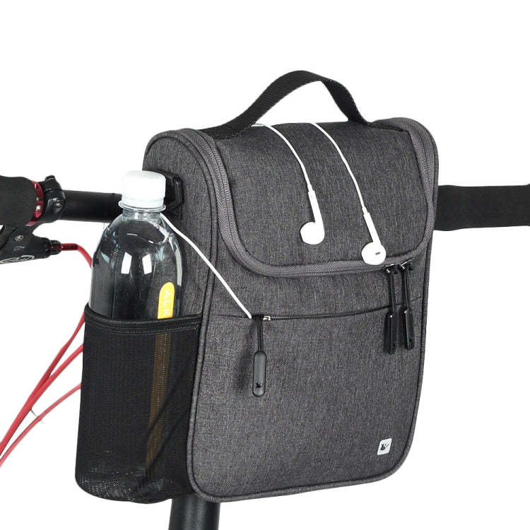 Rhinowalk RK18995 Large-capacity Aluminum Film Insulation Bicycle Head Bag with Rain Cover(Black)