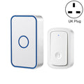 CACAZI A19 1 For 1 Wireless Music Doorbell without Battery, Plug:UK Plug(White)