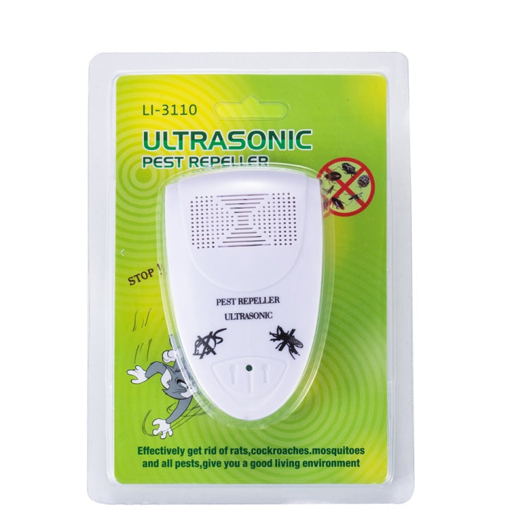 LI-3110 Ultrasonic Electronic Rat Repeller Household Smart Insect Repellent, Style: US Plug(Black)