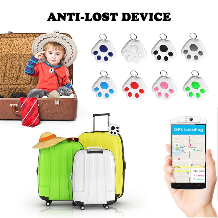2 PCS HYC-09 Dog Paw Bluetooth Anti-Lost Device Pet Tracking Locator Keychain Smart Search Two-Way Alarm(Dark Blue)