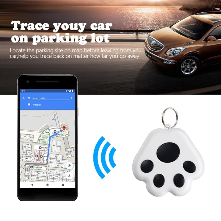 2 PCS HYC-09 Dog Paw Bluetooth Anti-Lost Device Pet Tracking Locator Keychain Smart Search Two-Way Alarm(Red)