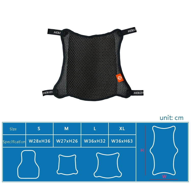 HOUZHI MTZT1010 Motorcycle Sun Insulation Cushion 3D Grid Breathable Sweating Cool Seat Cover, Style: Single Layer S