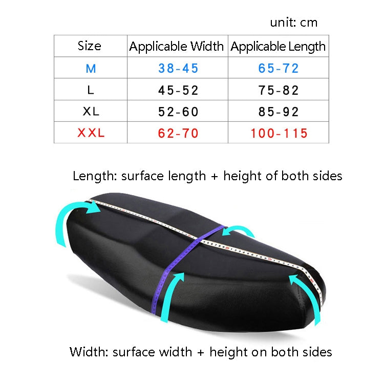 MTCZ1003 Motorcycle Cushion Cover Oxford Cloth Lightweight Durable Sun-Proof Heat-Insulating Rainproof Cover, Specification: M(Black)