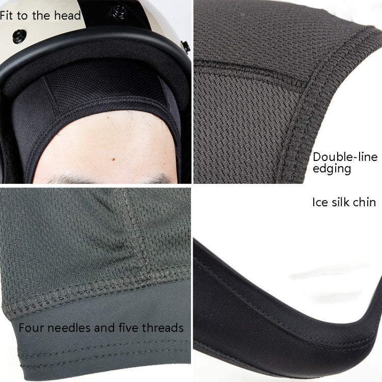 MTTT1040 Motorcycle Helmet Interior Cap Breathable Quick Dry Sunscreen Sweat-Absorbent Sports Head Cover, Size: XL(Black)
