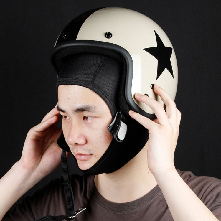 MTTT1040 Motorcycle Helmet Interior Cap Breathable Quick Dry Sunscreen Sweat-Absorbent Sports Head Cover, Size: XL(Black)