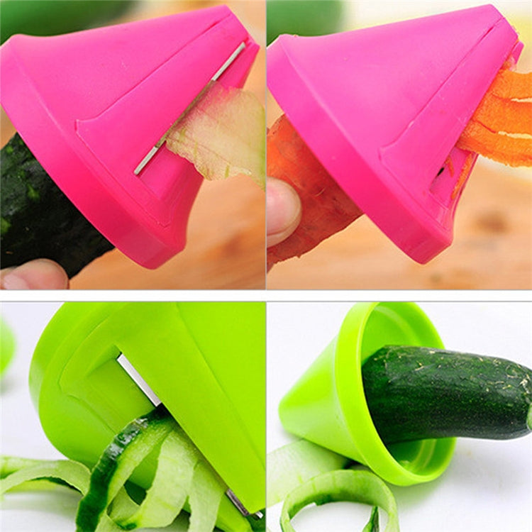 Kitchen Funnel Model Spiral Slicer Vegetable Shred Carrot Cutter(Green)