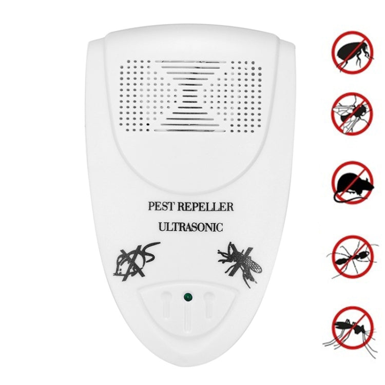 LI-3110 Ultrasonic Electronic Rat Repeller Household Smart Insect Repellent, Style: US Plug(White)