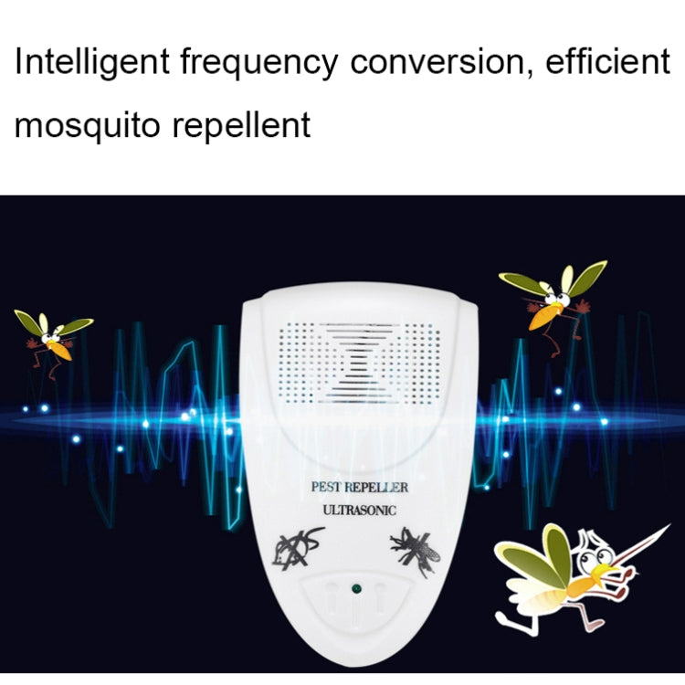 LI-3110 Ultrasonic Electronic Rat Repeller Household Smart Insect Repellent, Style: US Plug(White)