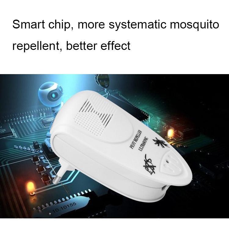 LI-3110 Ultrasonic Electronic Rat Repeller Household Smart Insect Repellent, Style: US Plug(White)