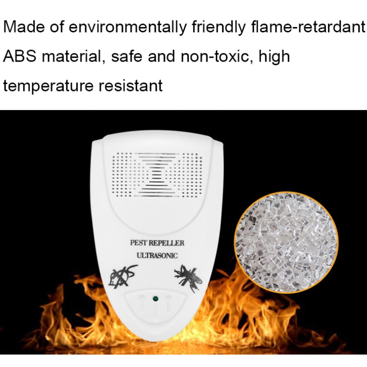 LI-3110 Ultrasonic Electronic Rat Repeller Household Smart Insect Repellent, Style: US Plug(White)