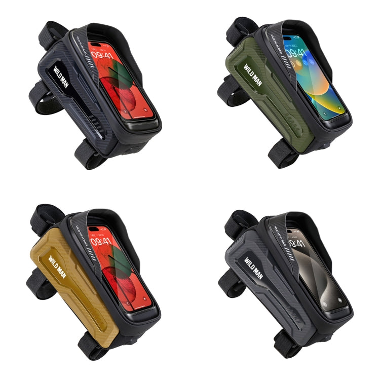WILD MAN M20 Outdoor Cycling Bicycle Phone Touch Screen Waterproof Front Beam Bag(Green)