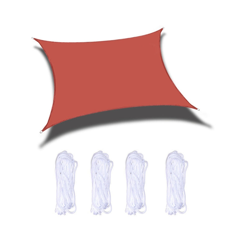 Outdoor Garden Sunshade Sail Waterproof Anti-UV Canopy, Size: 2m x 3m(Red)