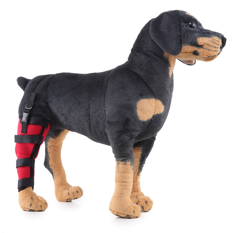 HJ19 Pet Surgery Rehabilitation Back Leg Protector Walking Aids, Size: XS(Red Right Back Leg)