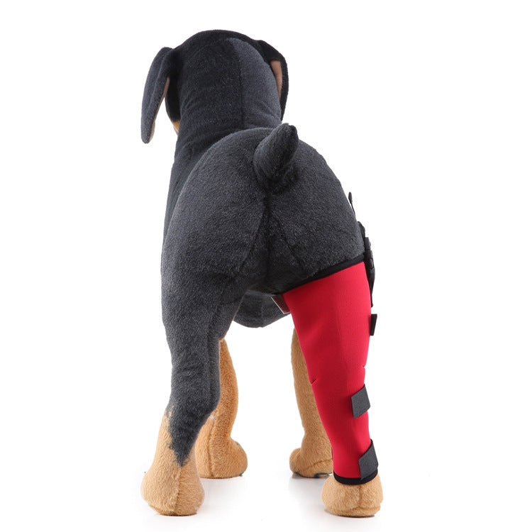 HJ19 Pet Surgery Rehabilitation Back Leg Protector Walking Aids, Size: XS(Red Right Back Leg)