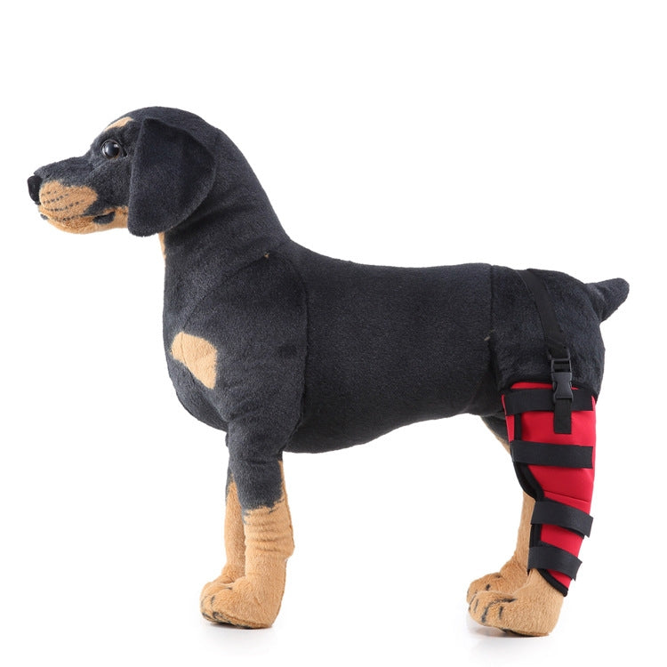 HJ19 Pet Surgery Rehabilitation Back Leg Protector Walking Aids, Size: S(Red Left Back Leg)