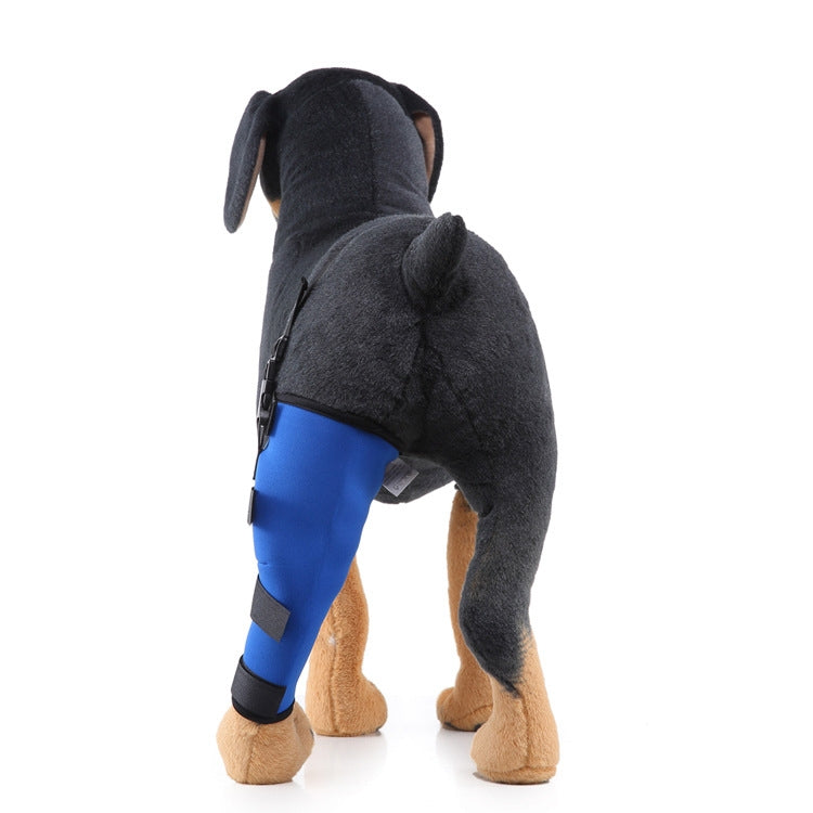 HJ19 Pet Surgery Rehabilitation Back Leg Protector Walking Aids, Size: S(Blue Left Back Leg)