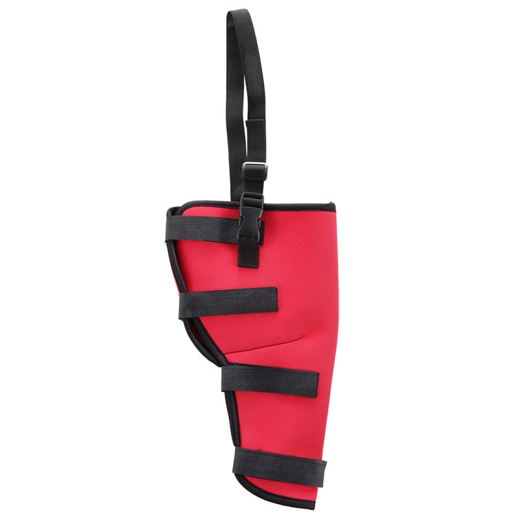 HJ19 Pet Surgery Rehabilitation Back Leg Protector Walking Aids, Size: M(Red Left Back Leg)