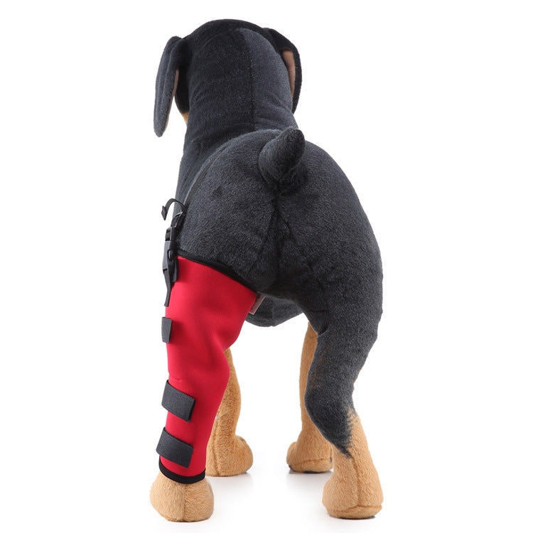 HJ19 Pet Surgery Rehabilitation Back Leg Protector Walking Aids, Size: L(Red Left Back Leg)