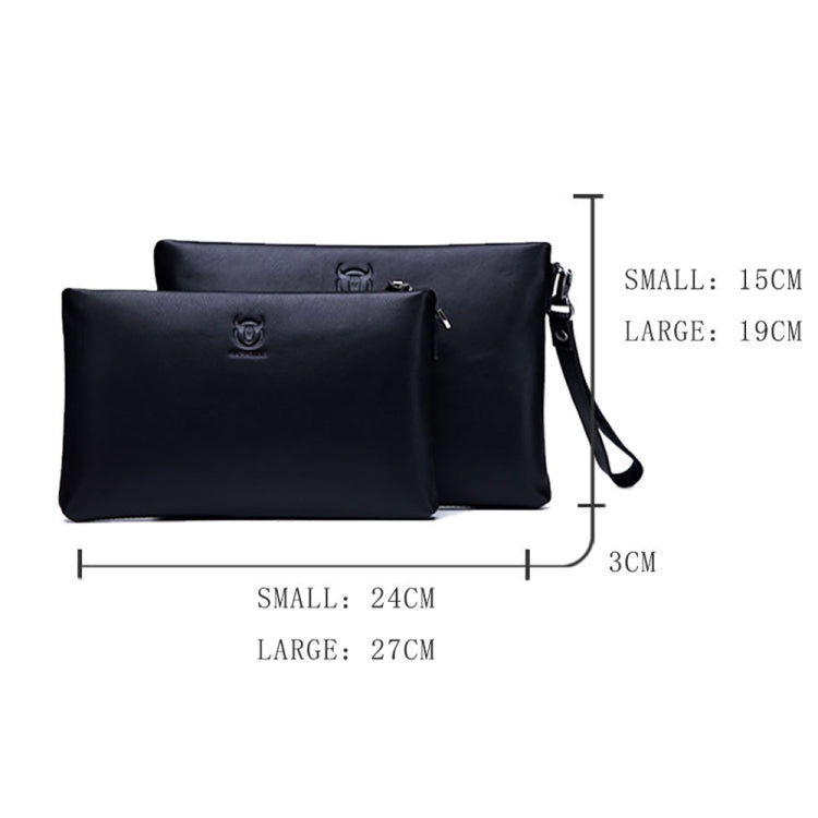 BULL CAPTAIN 446 Large-capacity Soft and Wear-resistant Leather Clutch Bag Business Wallet, Size: S
