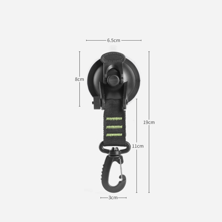 3 PCS Car Tent Suction Cup Home Users Outside Travel Portable Suction Cup Hook Round Carabiner(Red)