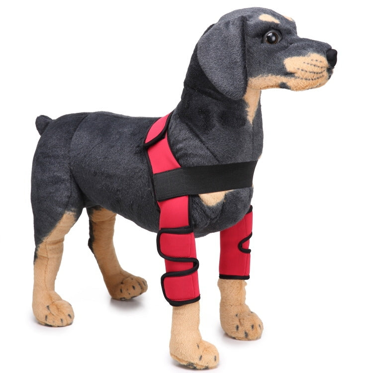 Pet Dog Leg Knee Guard Surgery Injury Protective Cover, Size: S(Classic Model (Red))