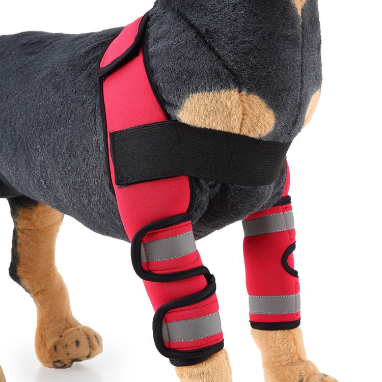 Pet Dog Leg Knee Guard Surgery Injury Protective Cover, Size: M(Anti-glory Model (Red))