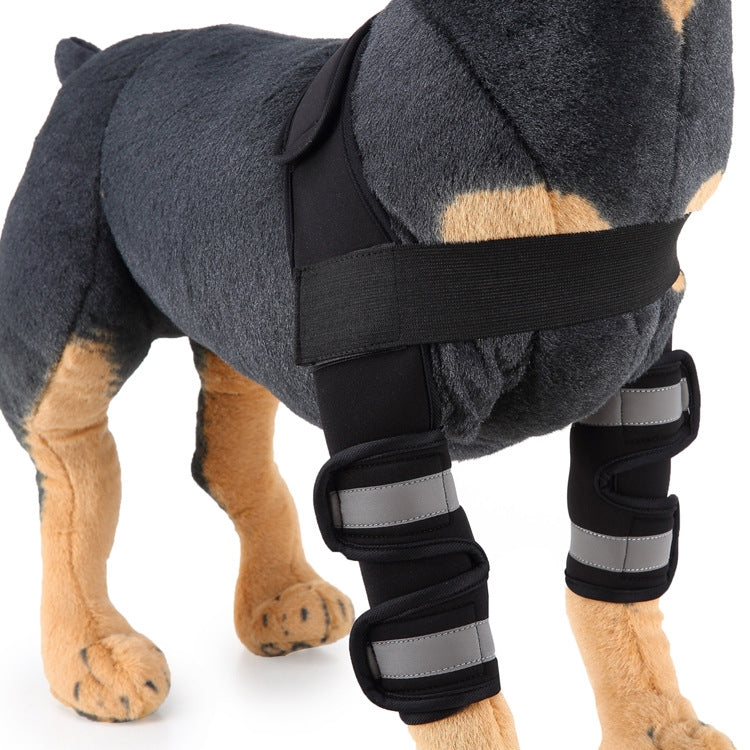 Pet Dog Leg Knee Guard Surgery Injury Protective Cover, Size: L(Anti-glory Model (Black))